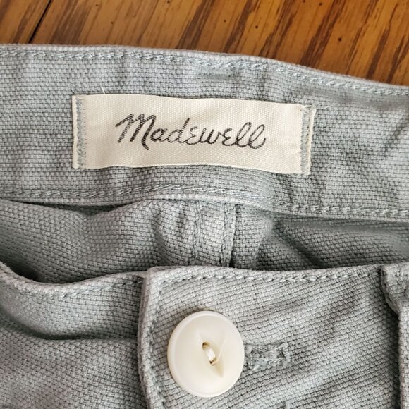 Madewell Emmett Wide-Leg Crop Pants Size 26 Light Blue Cotton/Elastane - Picture 3 of 13